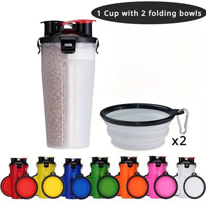 3-Piece Portable Pet Feeding Kit with Water Bottle - PetNatureLove