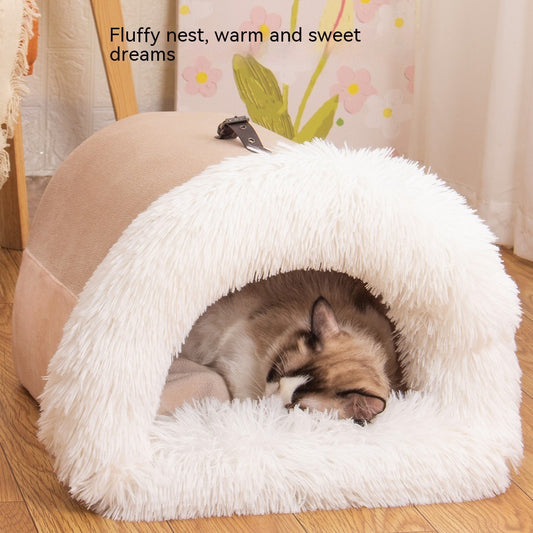 Cozy Comfort Anywhere: Portable Pet Nest for On-the-Go Pets! - PetNatureLove