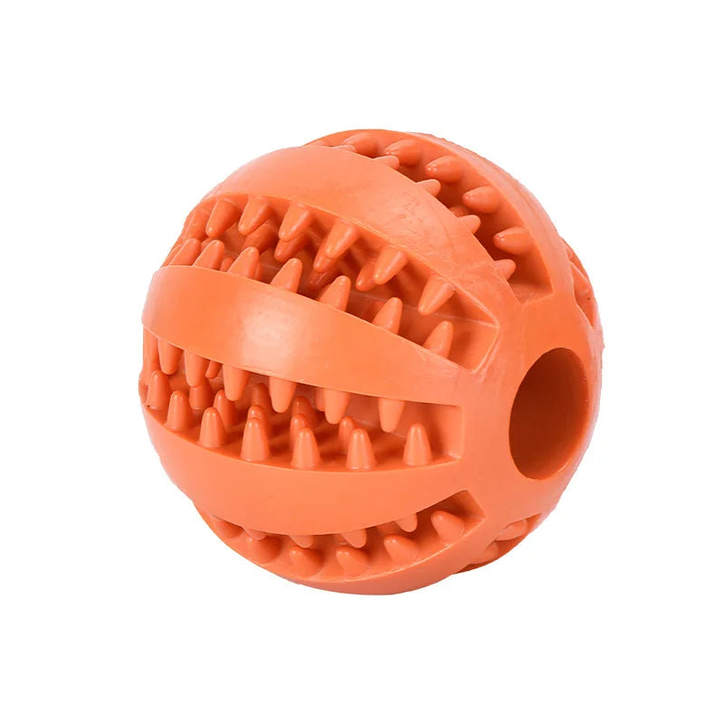 Natural Rubber Dog Chew Toy - Tooth Cleaning Treat Ball - PetNatureLove