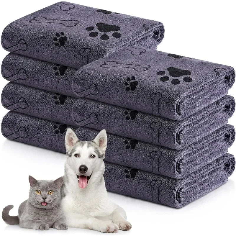 Large Microfiber Pet Bath Towel - Quick-Drying & Absorbent - PetNatureLove