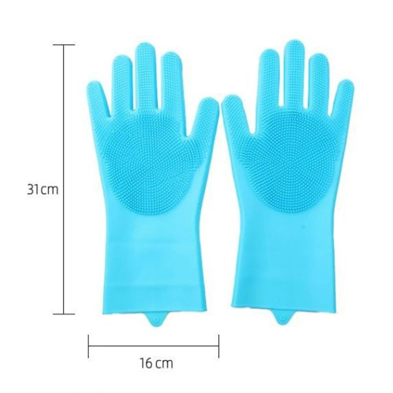 Pet Cat Bath Gloves - Anti-Scratch & Anti-Bite Silicone Scrub Brush - PetNatureLove