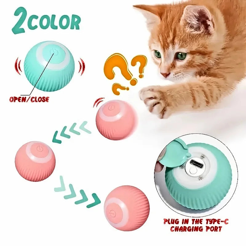 Electric Automatic Bounce Ball Toy for Cats and Small Dogs - PetNatureLove