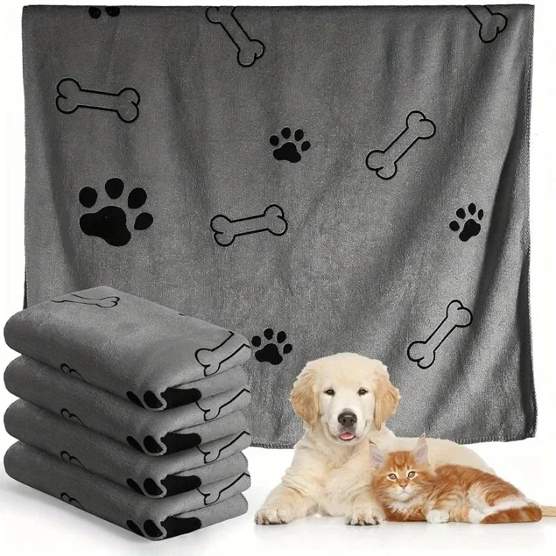 Large Microfiber Pet Bath Towel - Quick-Drying & Absorbent - PetNatureLove