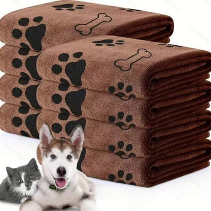 Large Microfiber Pet Bath Towel - Quick-Drying & Absorbent - PetNatureLove