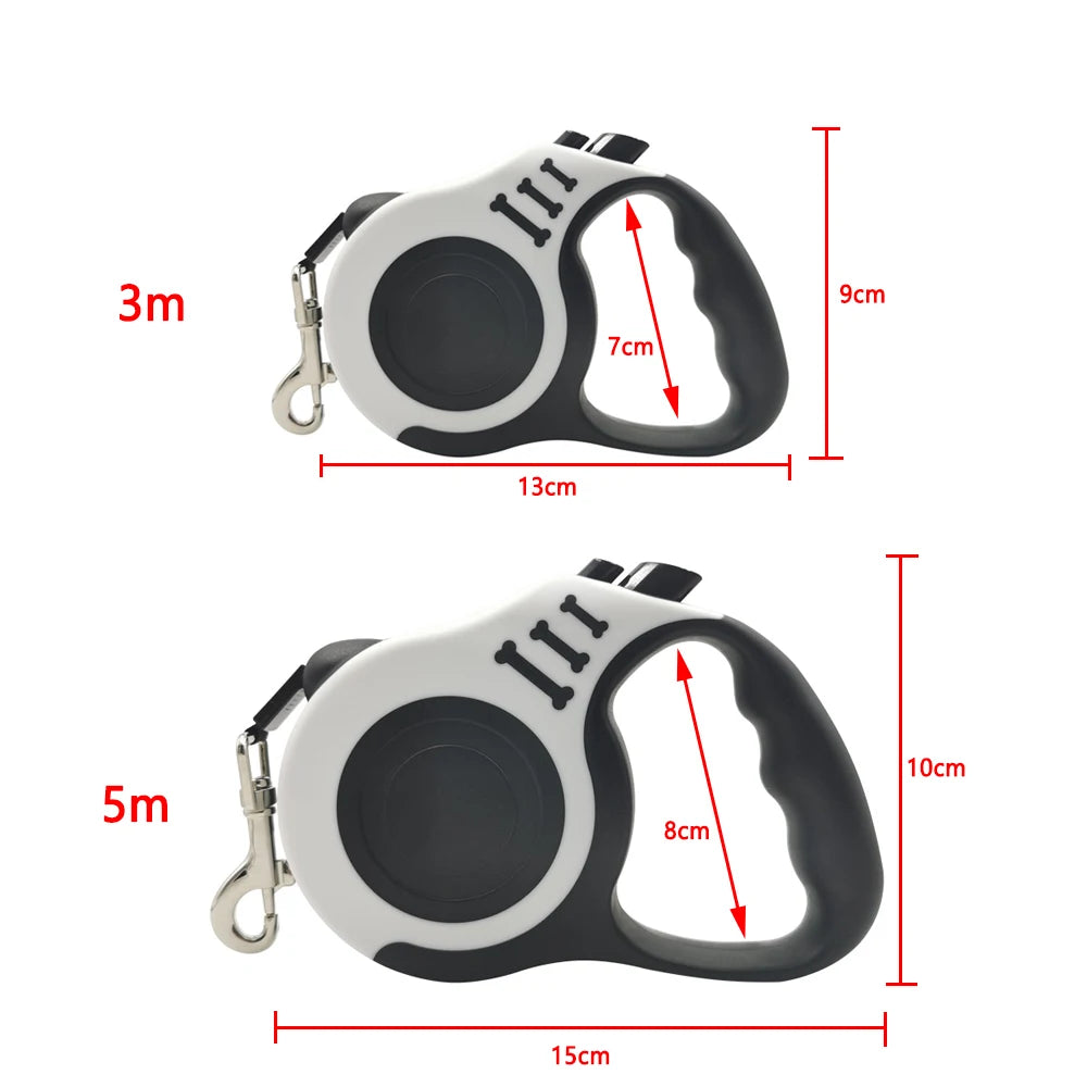 Durable 3m/5m Retractable Nylon Dog Leash for All Sizes - PetNatureLove