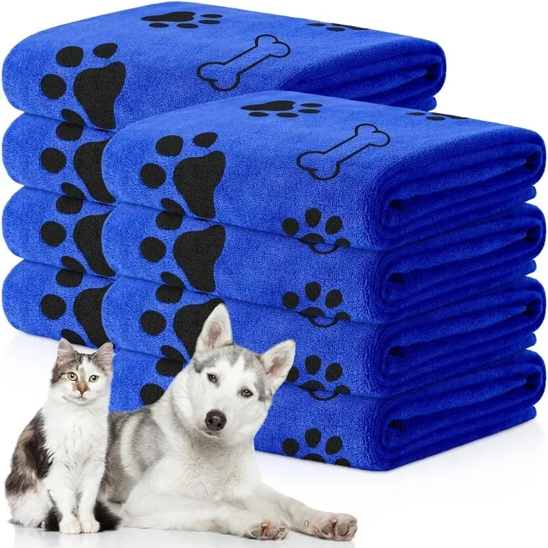 Large Microfiber Pet Bath Towel - Quick-Drying & Absorbent - PetNatureLove