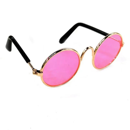 Lovely Vintage Round Cat Sunglasses - Cute Eye Wear for Pets - PetNatureLove