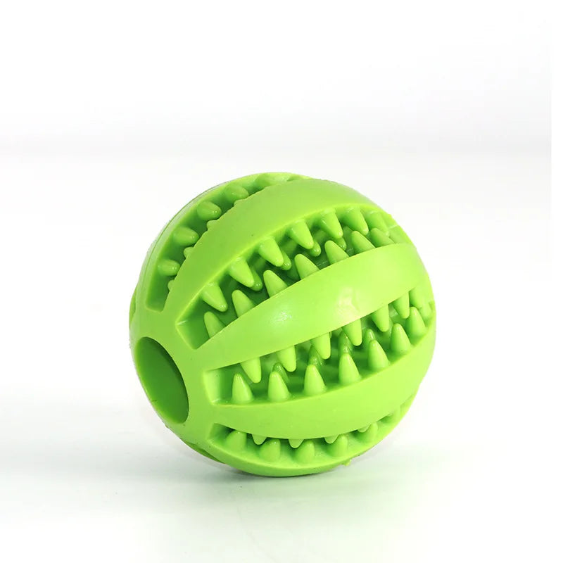 Natural Rubber Dog Chew Toy - Tooth Cleaning Treat Ball - PetNatureLove